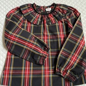 Crewcuts Tartan Plaid Red and Black Plaid Kids Blouse